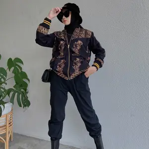 Jaket batik wayang cap asli