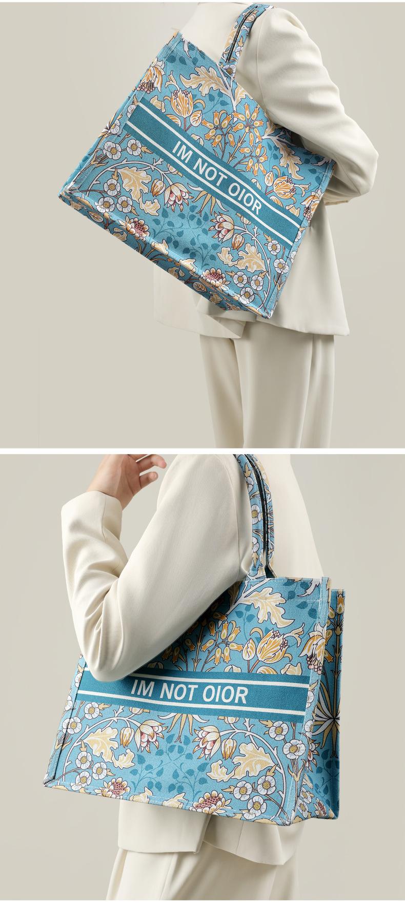 Product Introduction of Women's Bag Women's Bag Thick Retro Canvas Bag Custom in Stock Three-Dimensional Canvas Reticule Environmental Protection Shopping Bag Canvas Tote Bag 18