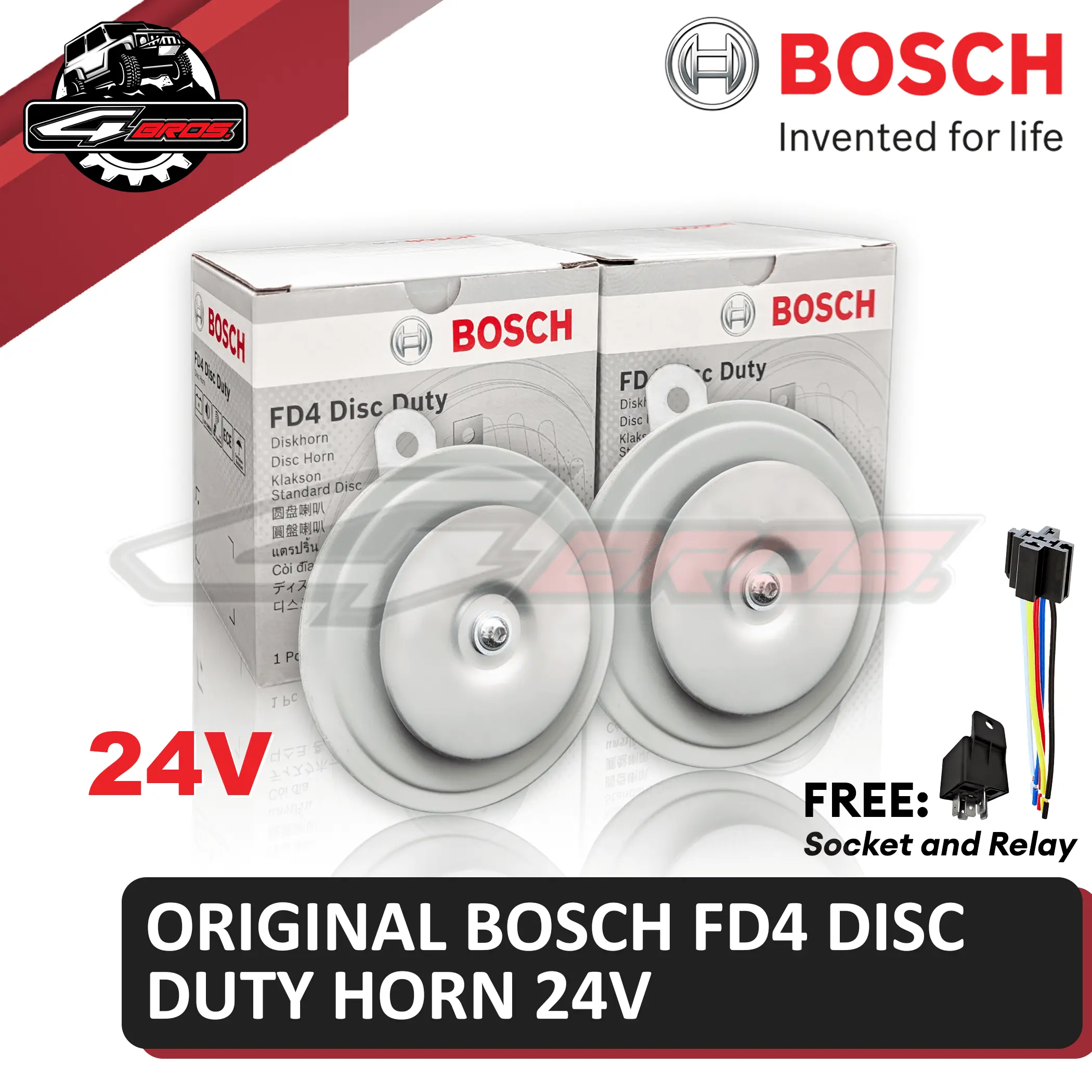 Original Bosch FD4 Disc Duty Horn (24v) - TikTok Shop Philippines