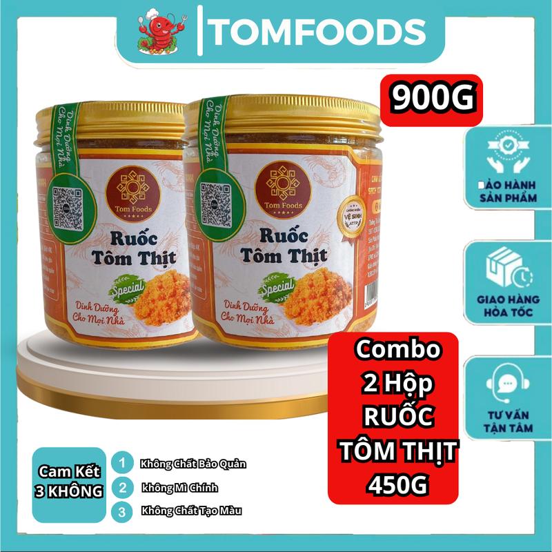 [Combo Ưu Đãi]| 2 Hộp 450g Ruốc Tôm Thịt (900G) Mã 8 Đặc biệt thơm ngon