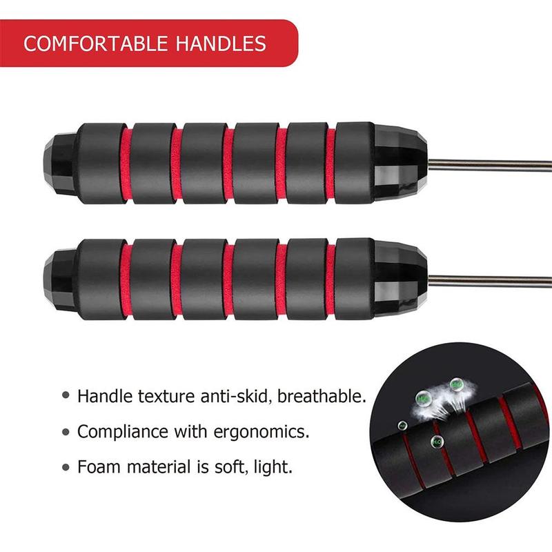 Product Introduction of Skipping Rope Fitness Physical Training Yoga Forged Skipping Bearing Wire Rope Rope Skipping P2V7 30