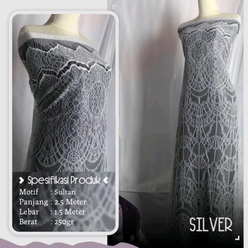Kain Brukat Chantily Bahan Kebaya Brokat Santili 6