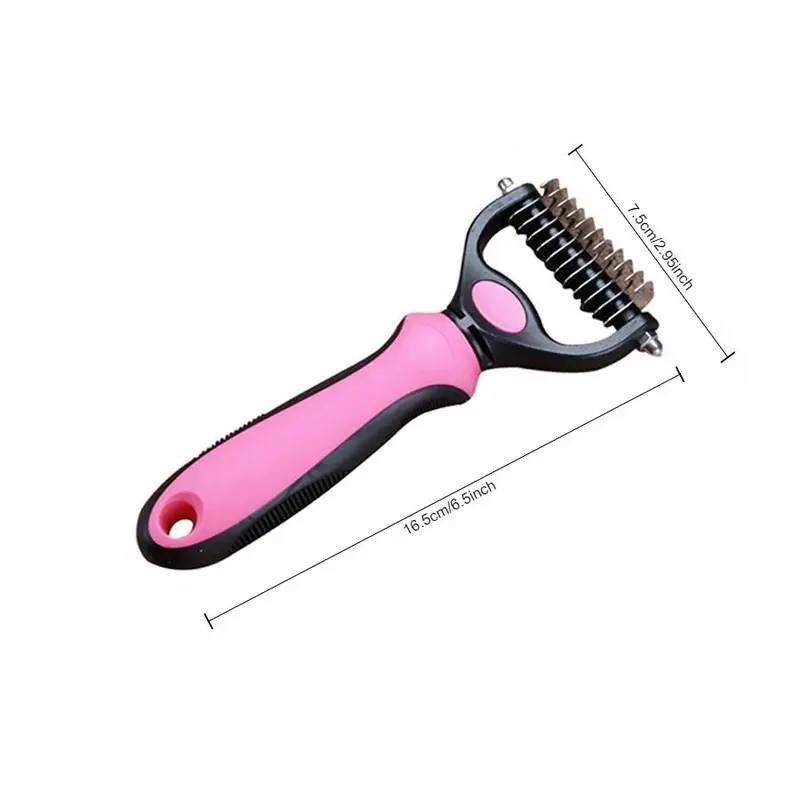 Pet Hair Removal Comb, Pet Grooming Brush with Non-slip Handle, Pet Hair Remover, Dog & Cat Grooming Supplies, Dog & Cat Accessories 1