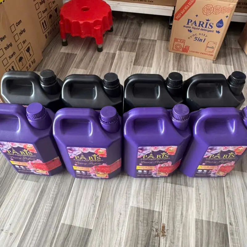 [ 2 Can Paris 10kg ] Nước Giặt Xả Paris Tài Lộc 9in1 5000g Lưu Hương Làm Sạch - Làm Sạch nước giặt 3