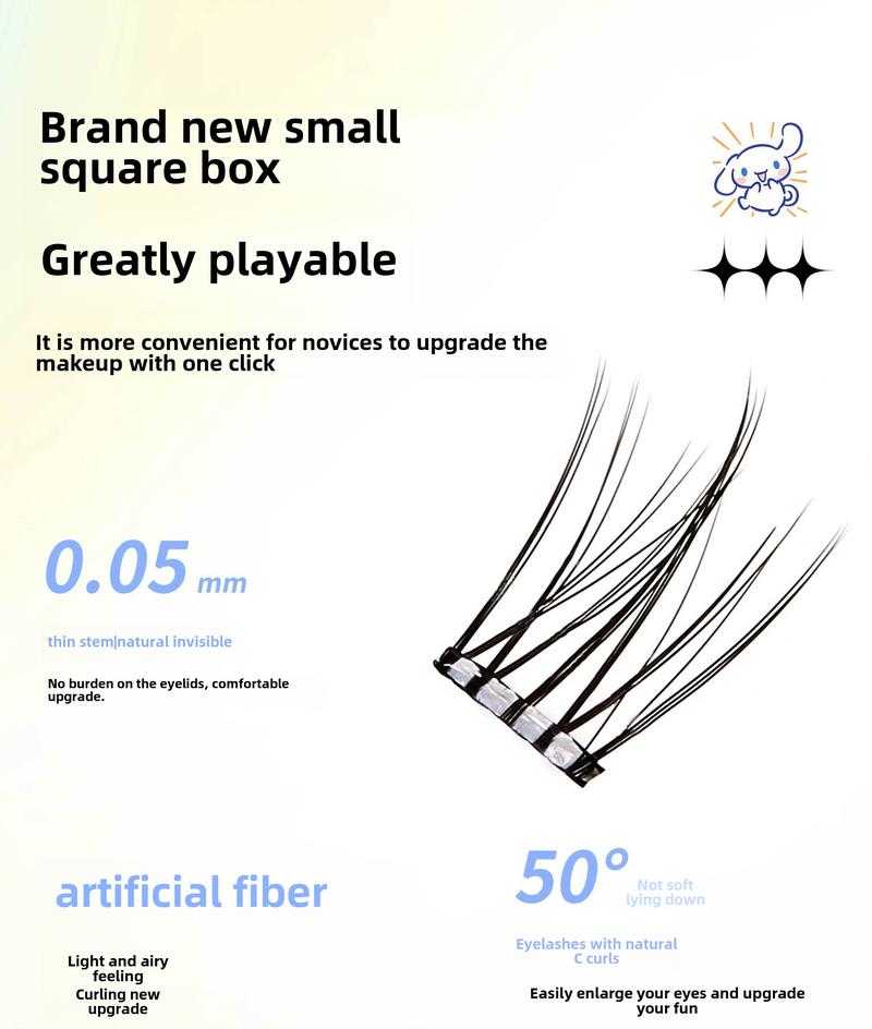 Product Introduction of 12 Zodiac Series Adhesive Free False Eyelash Single Cluster Little Devil Thick Natural Novice Lazy Self Adhesive Adhesive Adhesive Free Eyelash Makeup Cosmetic Eyelash Extensions individual  eyelashadhesive Natural Thick waterproof   makeup 11