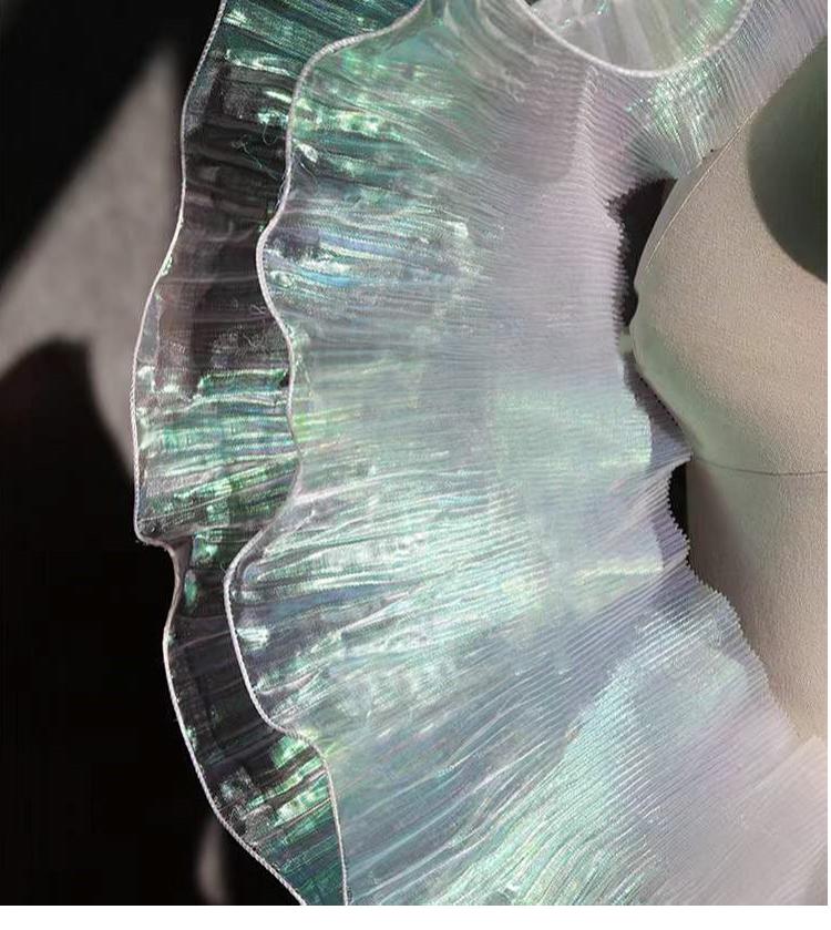Product Introduction of Transparent Ruffled Soft Pleated Lace Skirt Mesh Clothing Fabric Designer Decorative Accessories 17