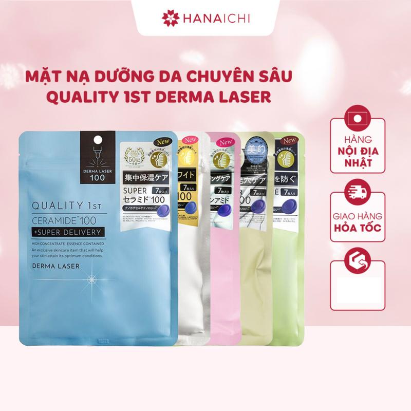Mặt nạ dưỡng da chuyên sâu Quality 1st Derma Laser gói 7 miếng - Nội địa Nhật Mask Dưỡng Ẩm Da Skincare Nữ Làm Đẹp Da