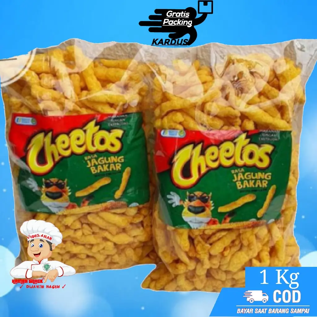[1Kg] Cheetos Jagung Bakar BBQ dan Balado - BISA COD / TERLARIS TEMAN NGEMIL / TES TWIST CORN | makanan ringan Snack Cemilan