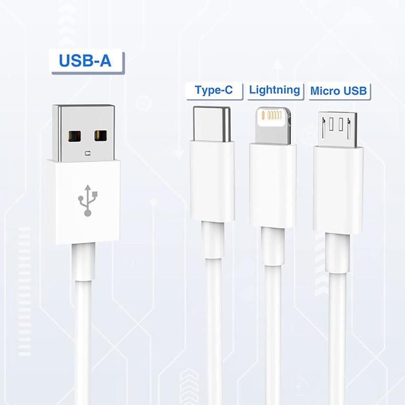 Product Introduction of 3 in 1 Original 6A Fast Charger Wird Cord For iPhone 11 13 14 Pro Max 8 Xiaomi Huawei USB To Lightning Micro Type C Quick Cable 5
