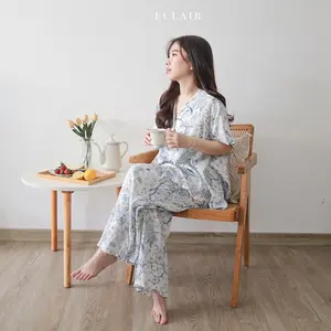 ECLAIR Sleepwear - V Neck Long Pants Pajamas Set (Vol.1)