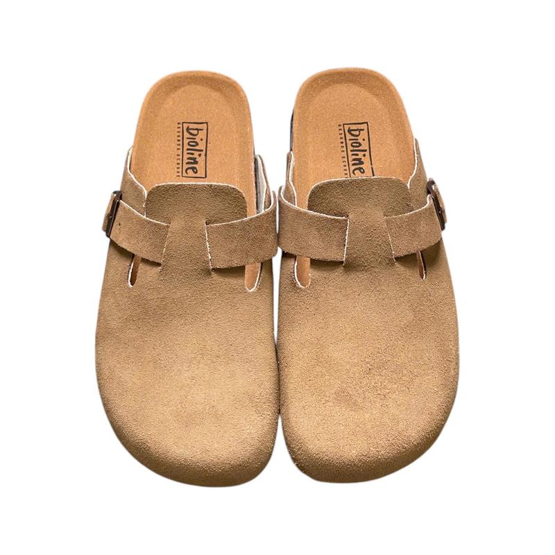 Sục Đế Trấu Birken Boston, Giày Bít Mũi dành cho nam nữ Da Lộn Cao Cấp BIOLINE - SDL