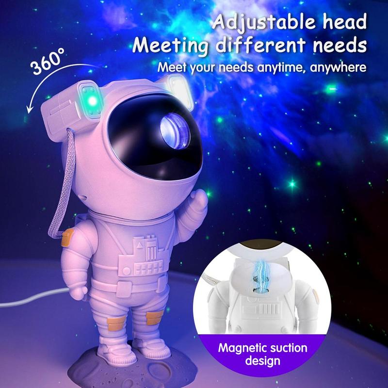 Astronaut Projector Night Light, 1 Count USB Powered Galaxy Projector Light with Remote Control, Spaceman Ambient Lamp, Starry Sky Projector Light 8