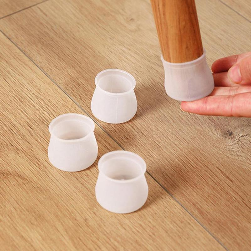 Silicone Chair Leg Cover, 24pcs/set Non-slip Waterproof Chair Leg Cap, Chair Leg Floor Cover for Home Kitchen Living Room Bedroom 0