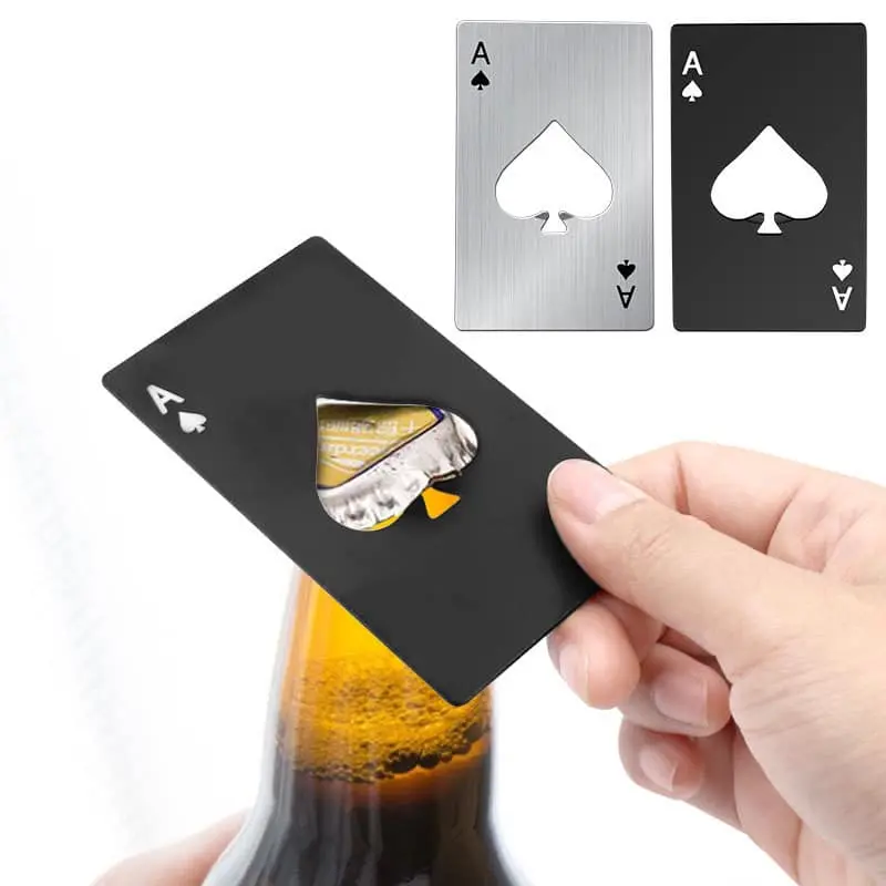 Beer Opener Spades A Credit Card Opener Personalized Stainless Steel Bottle Opener