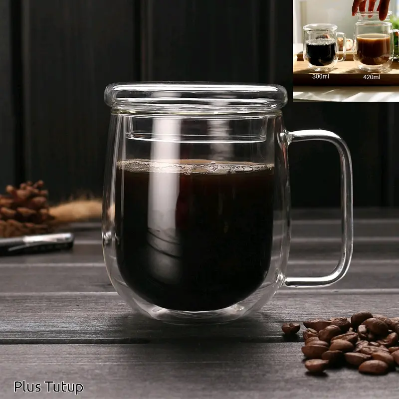 Double Wall Coffee Glass/Gelas Mug Kopi double wall s2 2