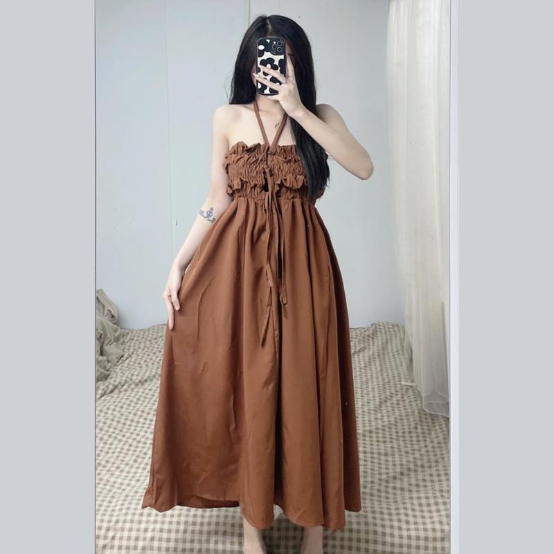 Đầm nữ , đầm maxi nhúng bèo PLD32