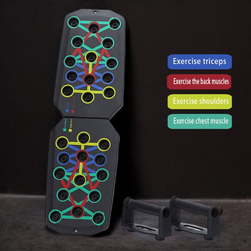 Product Introduction of Portable Multi-functional Push-up Board, High-load Push-up Version for Training Multiple Parts, Good Helper for Home Training Barbell squat 1