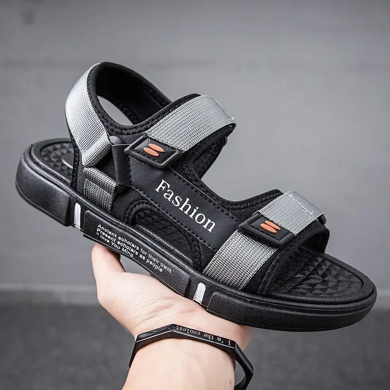 [Fashion-2 màu] Dép sandal nam chữ Fashion 2 quai phong cách trẻ trung, cá tính  DéP Đế Bằng Shoes GiàY 0