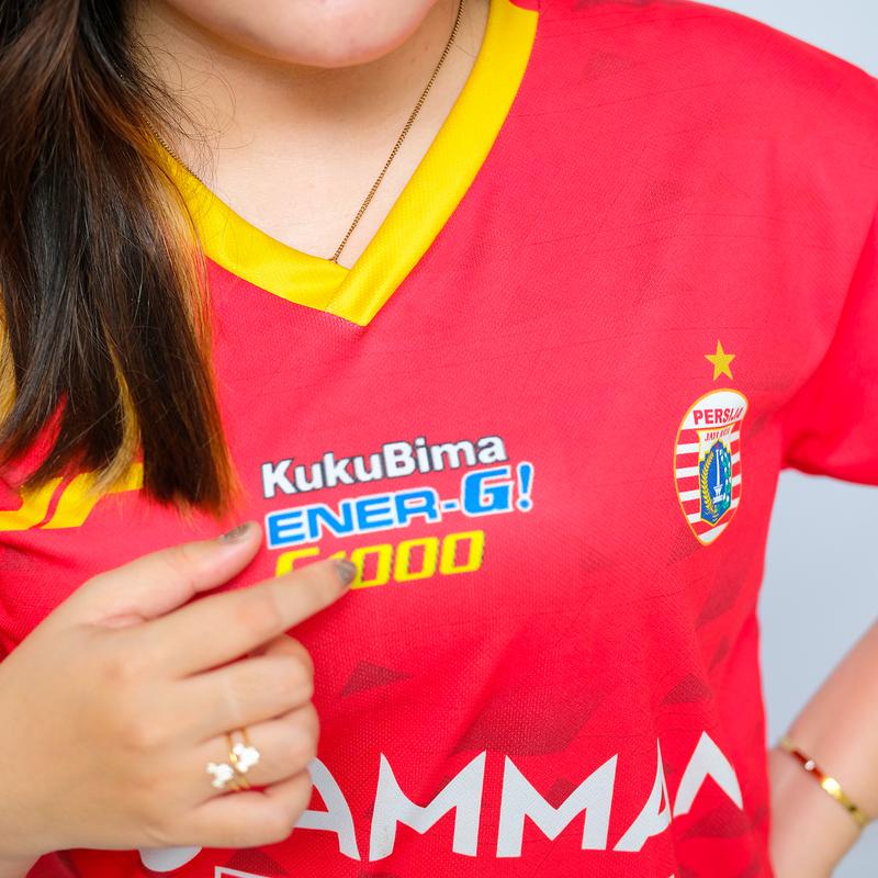 Jersey Bola Full Printing / Jersey Bola Persija Jakarta Home126 (2021 / Gratis desain suka hati bahan Dryfit Microdot (PRSJ126) Sport 1