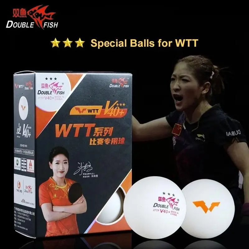 Bóng Bàn, Bóng Bàn 3 Sao Đôi, Vật Liệu WTT ABS V40, Chuyên Dụng, Vật Liệu M2160 I, Thích Hợp Cho Cuộc Thi, Bóng 6 Đường May