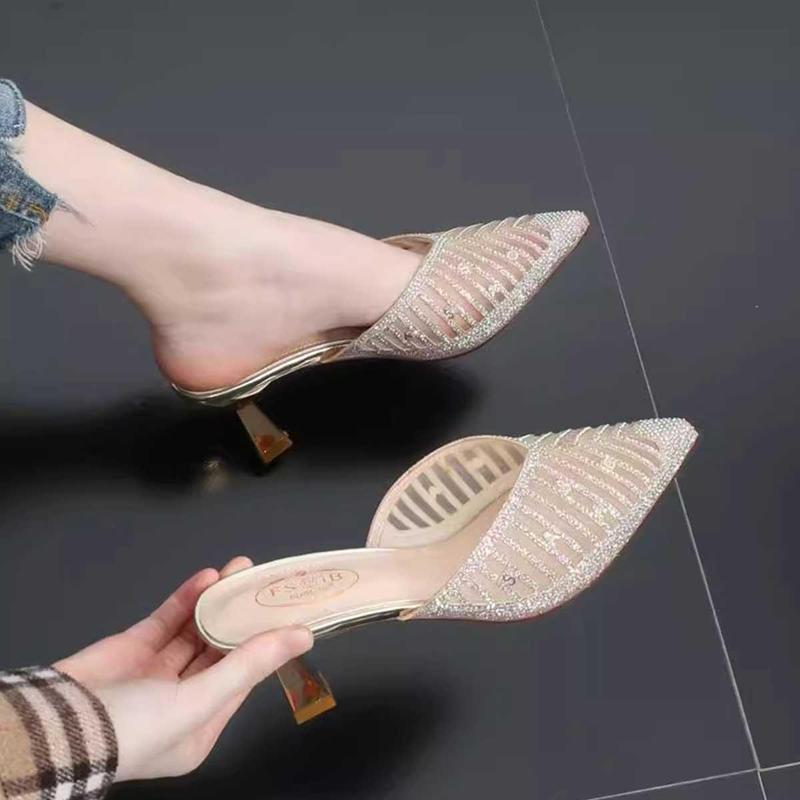 รองเท้าส้นสูงตาข่ายสำหรับฤดูร้อน ใส่สบาย 6