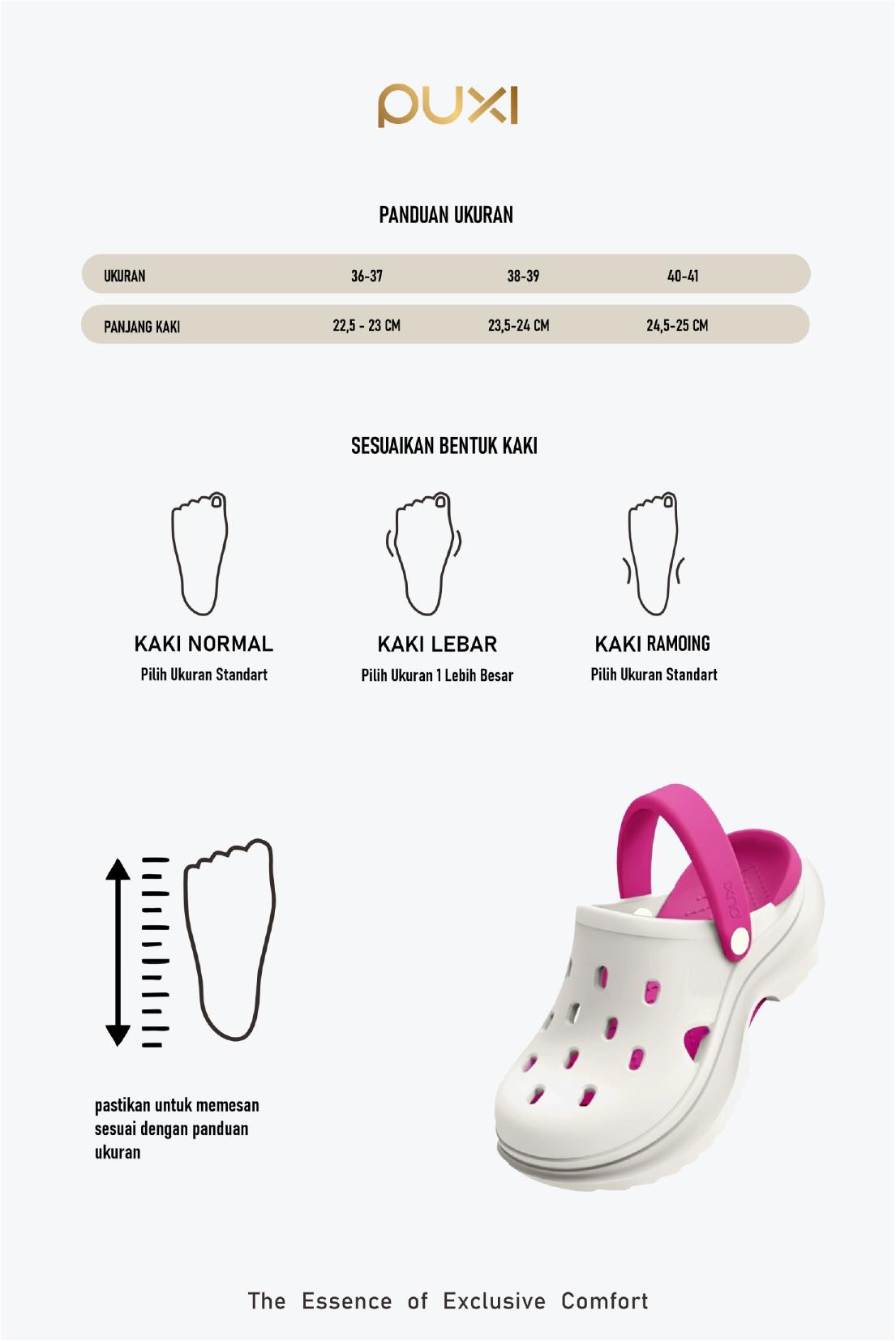 PUXI Sandal Wanita Yeri Clog Style Trendy Sendal Ringan Dengan Desain Nyaman dan Trendi Size 36-41