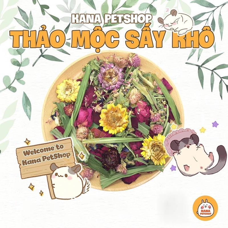 Hoa Thảo Mộc Sấy Khô Lót Chuồng . Hoa Sấy Lót Chuồng Thức Ăn Cho Hamster chinchilla Thỏ Bọ Pet Nhỏ