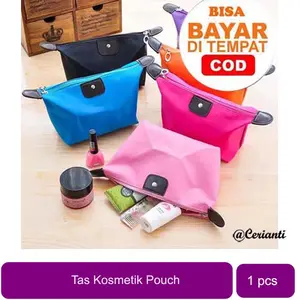 Tas Kosmetik Polos Mini Pouch Untuk Alat Makeup Wanita_Cerianti