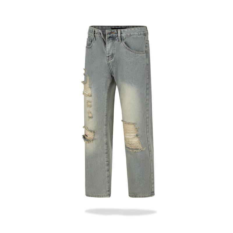 BG-036 Quần Baggy Jean Rách Nam Ống Đứng Form Rộng Cao Cấp Phù Hợp Mọi Lứa Tuổi