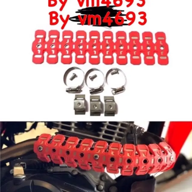 Pelindung pipa leher knalpot klx 150 crf wr 155 dtracker pelindung panas leher knalpot trail cross Motorcycle Motor 0