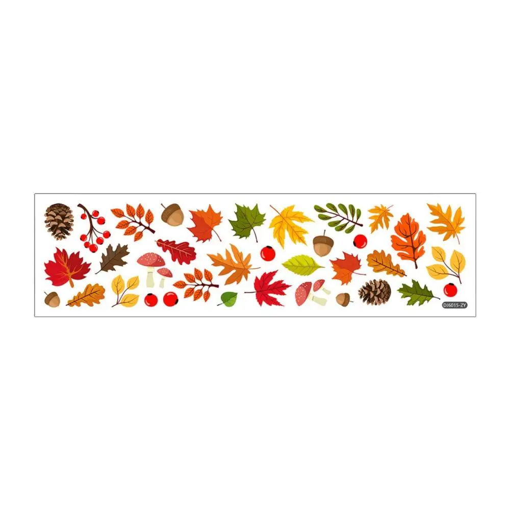 Leaves Fruits Wall Sticker Modern Style Photography Prop Wall Murals for Country Dining Room Nursery Kids Room Bathroom Playroom