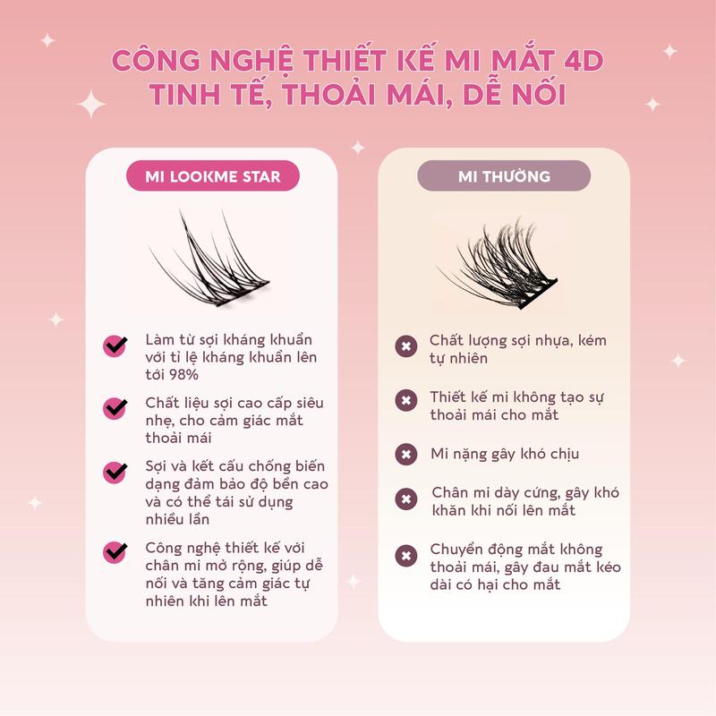 (Quà Tặng) - 1 Hộp Nhỏ Lông Mi Giả Tự Nhiên Phân Loại Ngẫu Nhiên Anime baby - Tai Thỏ - Sunflower - Douyin 3