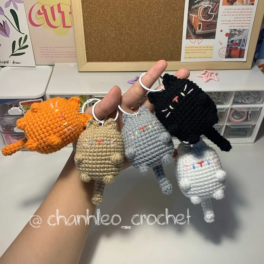 Móc Khoá Len Bé Mèo Dễ Thương |Handmade Keychain