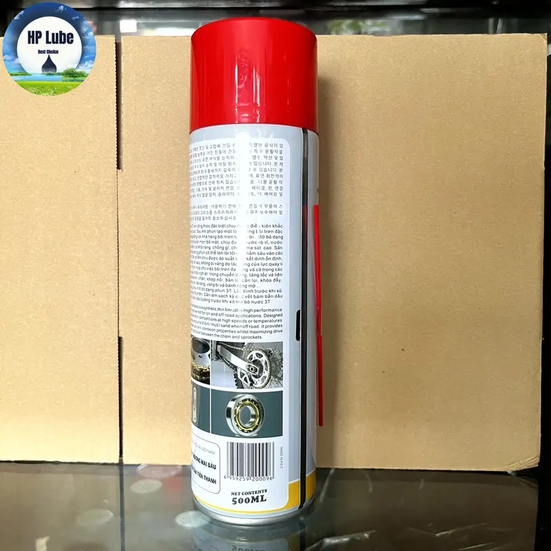 Dưỡng Sên 3T Mỡ Bò Nước 3T Chain Lube 500ml Chống Văng, Bám Bính Tốt, Mỡ Bò Dang Phun 2