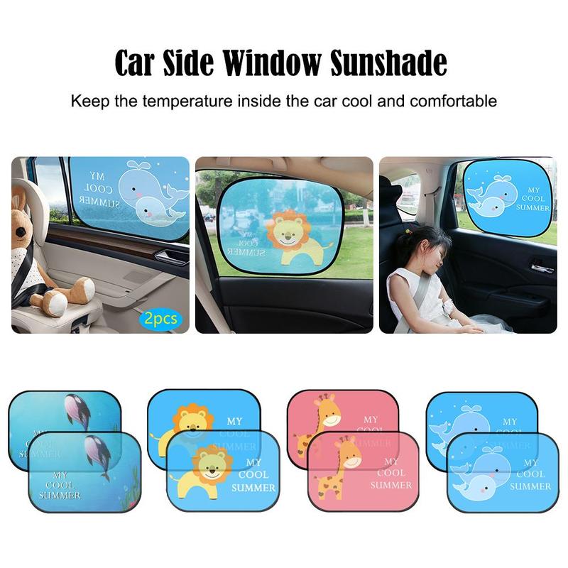 Product Introduction of 2pcs Electrostatic Adsorption Side Window Sun Shield Car Sunshade Insulation Side Shield M4E1 17