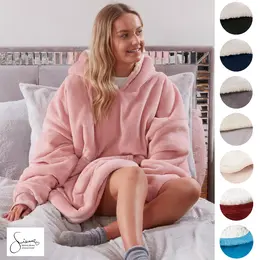 Sienna Hoodie Blanket Oversized Ultra Plush Sherpa Giant Big Hooded Sweatshirt