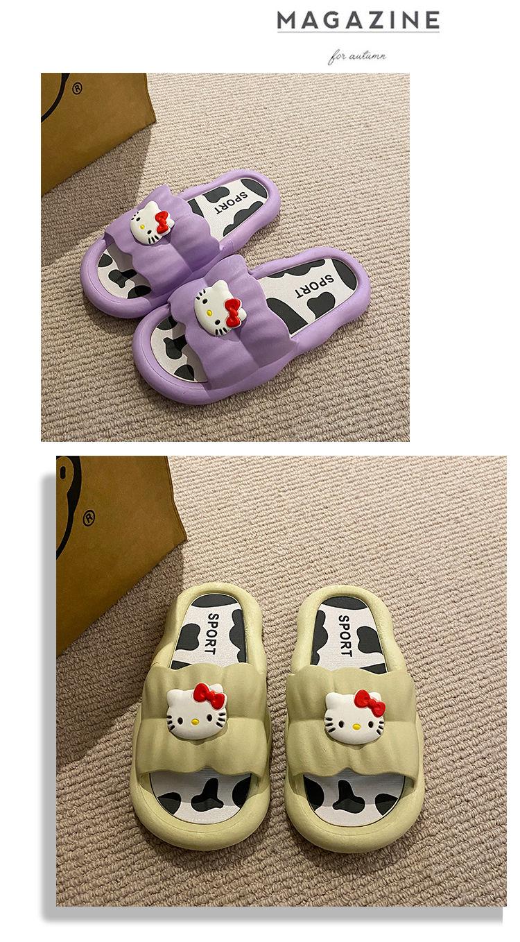 Product Introduction of Dép Hello Kitty, Thiết Kế Hoạt Hình Dễ Thương, Có Thể Đeo Ngoài Trời, Dép Hellokitty, Dành Cho Nữ, Đế Dày, Thoải Mái, Thích Hợp Để Tắm Trong Nhà, Dép Chống Trượt, Năm 2025 12