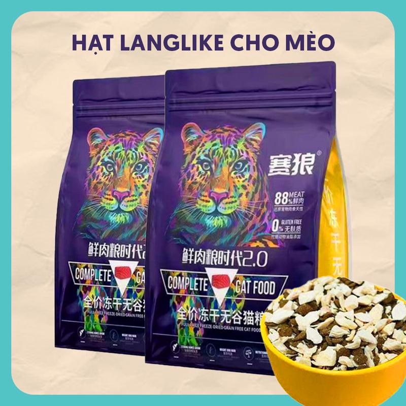 Hạt LANGLIKE Bao 5KG Siêu Topping Độ Đạm 40% Thức Ăn Khô Cho Mèo Mọi Lứa Tuổi - Tiệm Nhà Bông