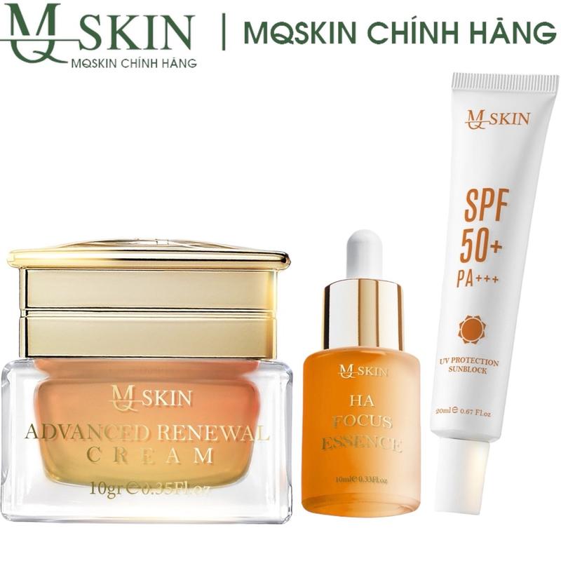   MQ SKIN  BỘ KEM DƯỠNG CỐT SÂM TRẮNG CHUYÊN SÂU dùng Tốt Sau peel  gồm 3sp  1 chống nắng Spf 50+ PA++ 30gr kem+ 1  Kem 10gr dẻo mềm +1Serum Cốt sâm sệt 10ml  TẶNG 2sp  1 nạ+1 xử Lý Da   hỗ trơ Dầu- sáng da -Dưỡng Chất-mờ Thâm-xạm-Cân bằng ẩm Làm Đẹp Da 