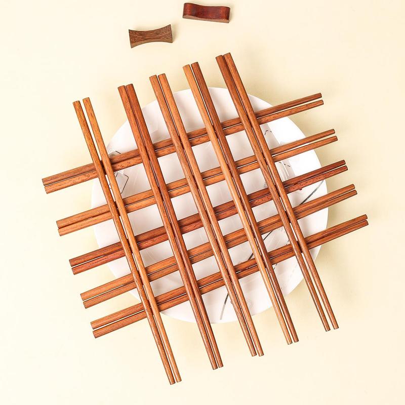 Product Introduction of Wooden Chopsticks, 10 Pairs Reusable Chinese Chopsticks, Natural Health Restaurant Chopsticks, Kitchen Utensils for Home Dining Room Picnic 0