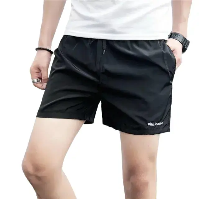 Quần Soóc Thể Thao Thường Ngày Mùa Hè, Chất Liệu Lụa Lạnh Dành Cho Nam, Phong Cách Hợp Xu hướng Và Rộng Rãi, Quần Lớn, Mỏng Và Nhanh Khô, Thích Hợp Mặc Đi Biển, 3 Điểm Menswear 0