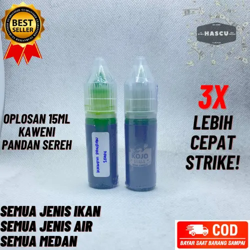 STRIKE KILAT SI PALING GACOR! Umpan Pancing Essen Kojo 15ml Aroma Kaweni Pandan Sereh Galatama Galapungan Harian Lomba Untuk Semua Jenis Ikan 0