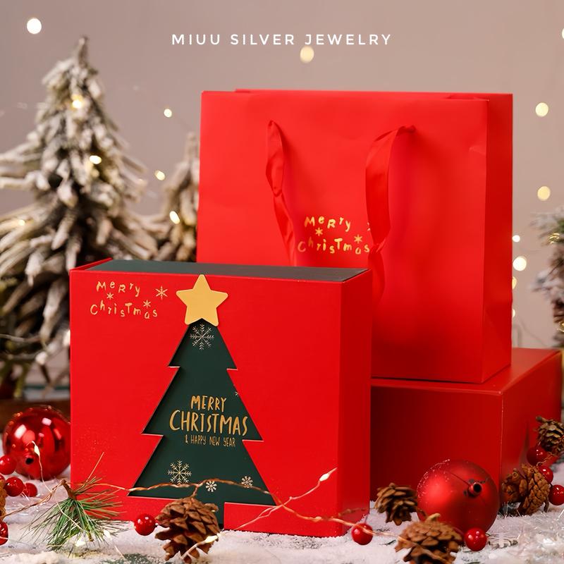  Hộp quà tặng Giáng sinh Miuu Silver bộ quà tặng trang sức bạc 925 box bao gồm sản phẩm decor hoa noel cây thông noel và thiệp 