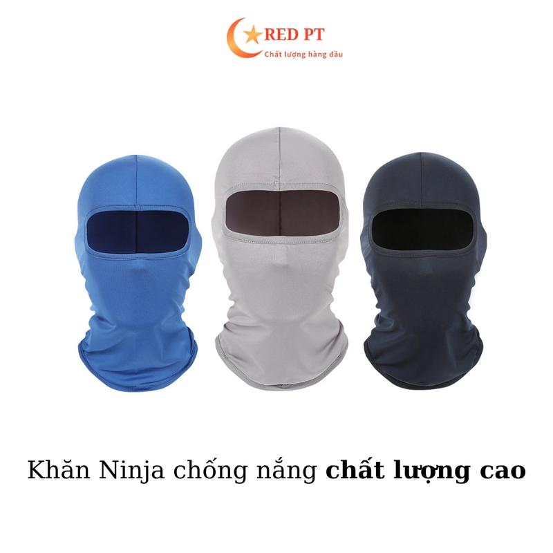 Khăn trùm đầu ninja chất lượng cao che kín mặt chống nắng fullface RED PT