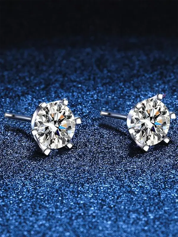 925 Sterling Silver Fashionable Square Shaped Rhinestone Decorated Earrings, Elegant Jewelry for Women, Trendy All-match & Exquisite Jewelry for Birthday Gift 5