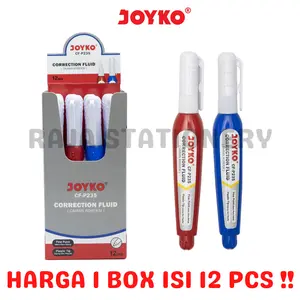 JOYKO CORRECTION FLUID PEN TIPEX CAIR JOYKO PUTIH CF-P235 TIPX TIP EX LUSIN MURAH [12PCS]l