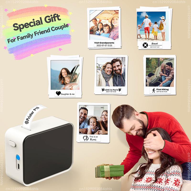 Product Introduction of Office and home use Wireless Bluetooth Label Printer Portable Thermal Printer Similar Labeling Machine Mini Label Maker P15 Sticker 38