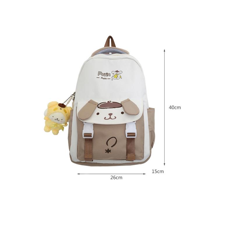 Product Introduction of School Sanrio Kuromi Backpack Polyester School Bag Accessories Student Gift 0