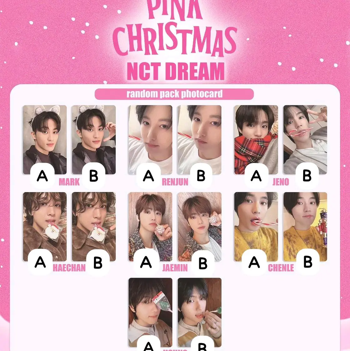 PHOTOCARD TC PINK CHRISTMAS NCT DREAM