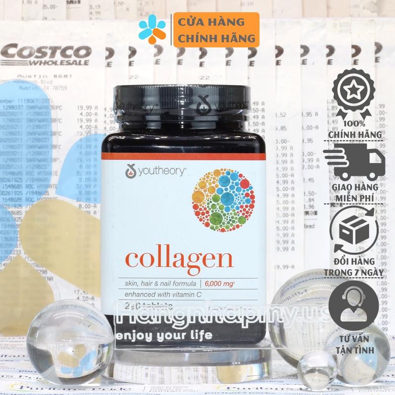 Viên uống chống lão hóa da Collagen Youtheory Type 1-2-3 của Mỹ-Hộp 290 viên